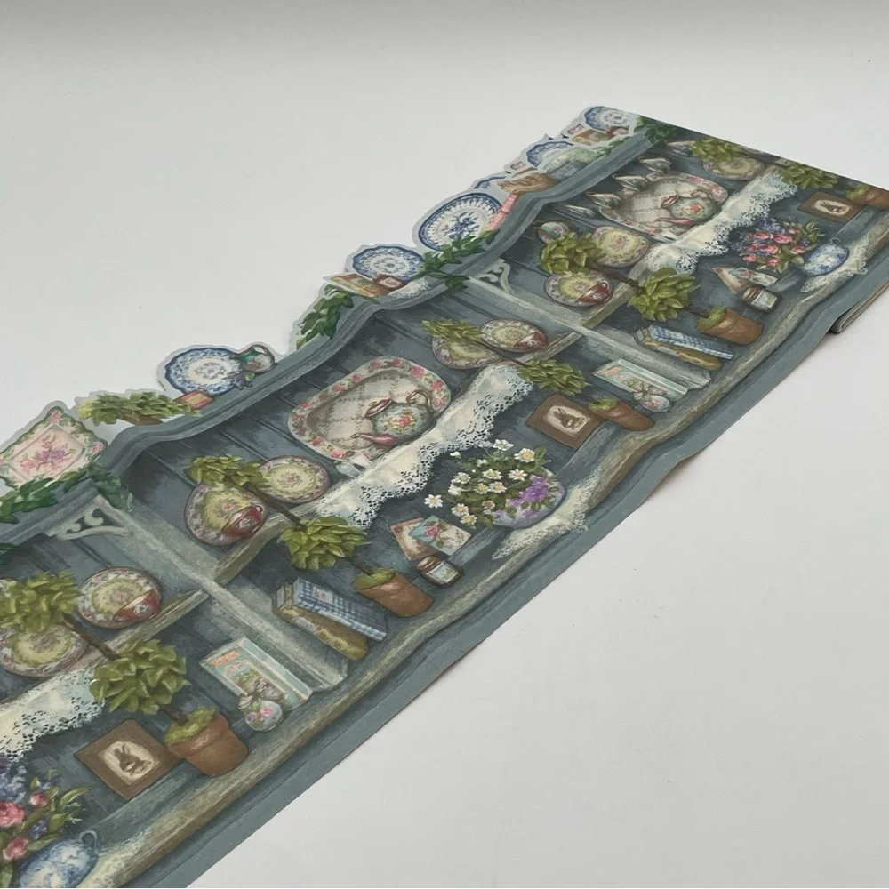 2 Cottage Expressions Home Wallpaper Borders Blue and white China Romantic Craft